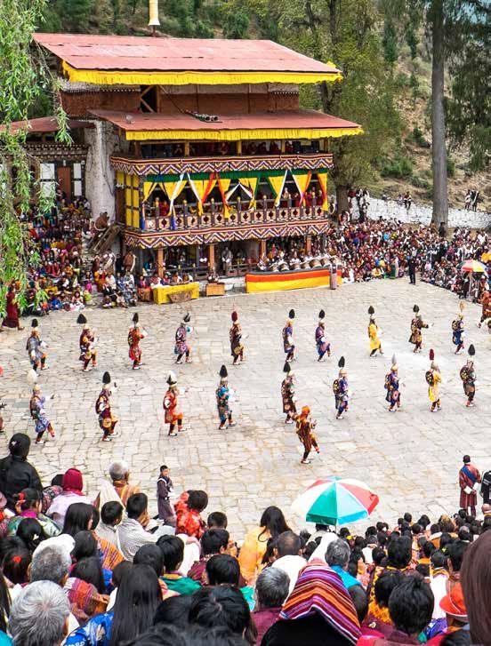 Paro Tshechu Rinpung Dzong, Paro March 27 31, 2018 / March 17 21, 2019 Paro Tshechu is one of the most popular festivals in Bhutan, held annually since the 17th century when Zhabdrung Ngawang
