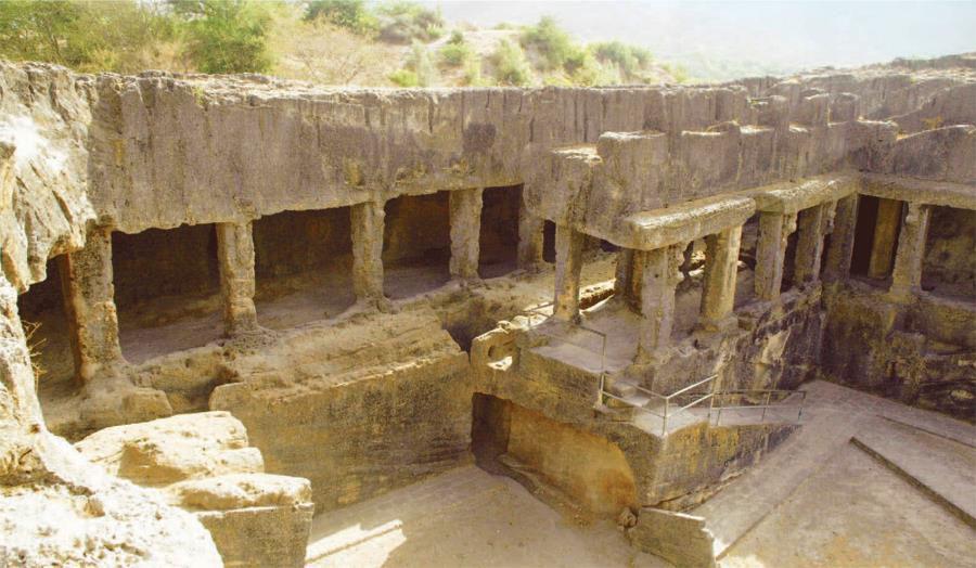 Junagarh Caves: Gujarat Unique feature: a 30-35 ft high