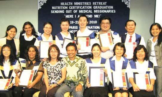 ~ Good News from PEM Churches ~ FIRST BATCH OF CERTIFICATE IN NUTRITION & HEALTH GRADUATES CELEBRATE SUCCESS SHARED BY JANE YAP (STANDING RIGHT), PEM HEALTH DIRECTOR: Mar 20, Le Paris Hotel Port