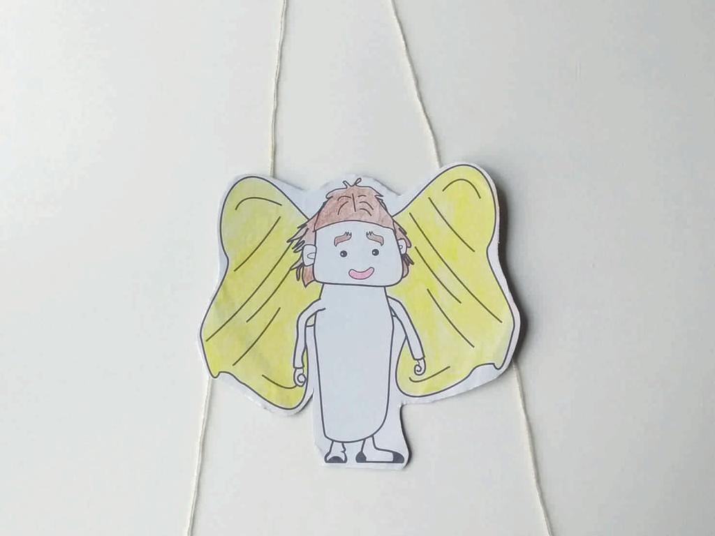 A CLIMBING ANGEL You will need: How to make a climbing angel instructions (see Printables) An angel template (see Printables) Cereal-box card or equivalent (paper plates could be used instead) String