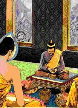 hands to express the solemnity of his pledge to donate Veluvana Park to him and his monks. Furthermore, Bimbisara continued to patronize the growth of Buddhism for another thirty-seven years.