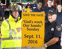 , Fire Dept. and heriff's Dept. Meet at the church on unday, eptember 11, 2016 at 1:30 p.m. to help deliver!