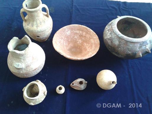 The confiscated ceramic vessels from Idlib Governate