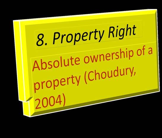 There is no absolute ownership of a property The absolute owner is God, human is a