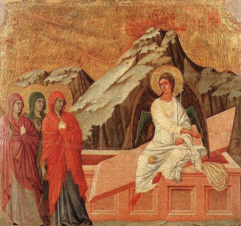 Mark 16 Women at the Tomb (Mk 16:1-8): An angel tells Mary Magdalene, Mary the mother of James, and Salome