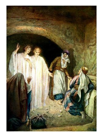 Luke 24 Appearance to the Women at the Tomb (Lk 24:1-12): Two angels appear to Mary Magdalene, Mary the