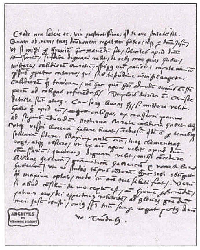 Here is a photocopy of Tyndale s letter he wrote while in prison
