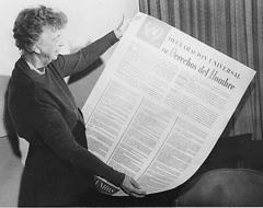 Eleanor Roosevelt holding the copy in Spanish of the UDHR ACTIVITY 3: Reflect on what you see on TV, hear on the news or your friends tell you.