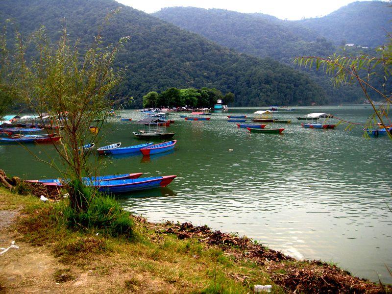 Booting In Phewa Lake Pokhara owes its popularity to the enchanting Phewa Lake, and along its eastern shore has grown the Lakeside or Baidam, a thriving resort town of hotels, restaurants, bars and