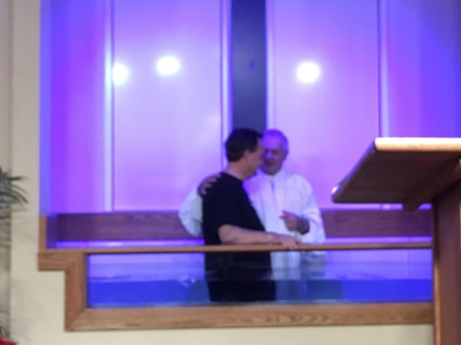 Rus Bailiff had the privilege to baptize he and Carolyn s son-in-law, John Dickerson on