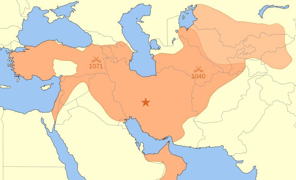 Invasion and Dominance of the Seljuk Turks and Conflict in the Muslim World Directions: Read the secondary source below and review the map. Then, respond to the questions.