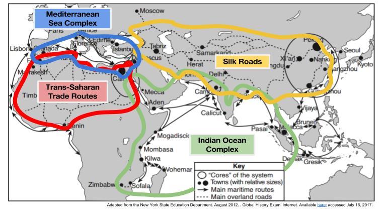 Major World Trade Routes in the 15th Century 3.