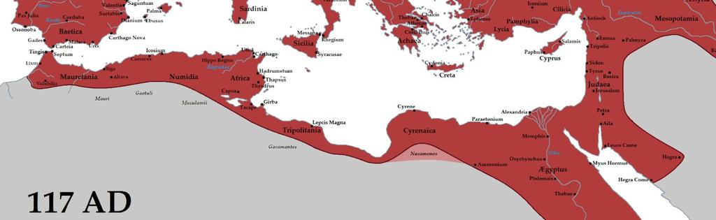 Roman Control of the Holy Land Directions: Read the secondary source below and review the map. Then, respond to the questions. The map below shows the Roman Empire at its greatest extent.