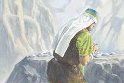 The brother of Jared carried the stones to the top of a mountain. There he prayed to the Lord.