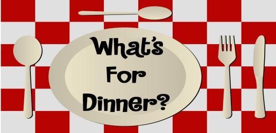 Wednesday Night Dinners: - 5:30 6 pm Suggested donation: $3.