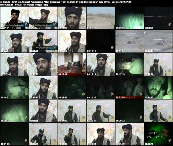 al-qaeda: First Op Against Americans After Escaping from Bagram Prison This 37'42" video was released by as-sahab on 21 Apr. 2006. The production date is Oct. 2005.