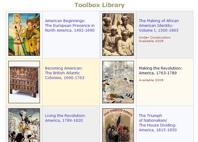 NATIONAL HUMANITIES CENTER Toolbox Library Collections of primary sources