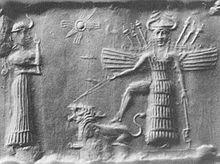 Who was Enheduanna? Fig. 1 Seal depicting Inanna, resting her foot on the back of a lion. Enheduanna was the world s first author known by name.