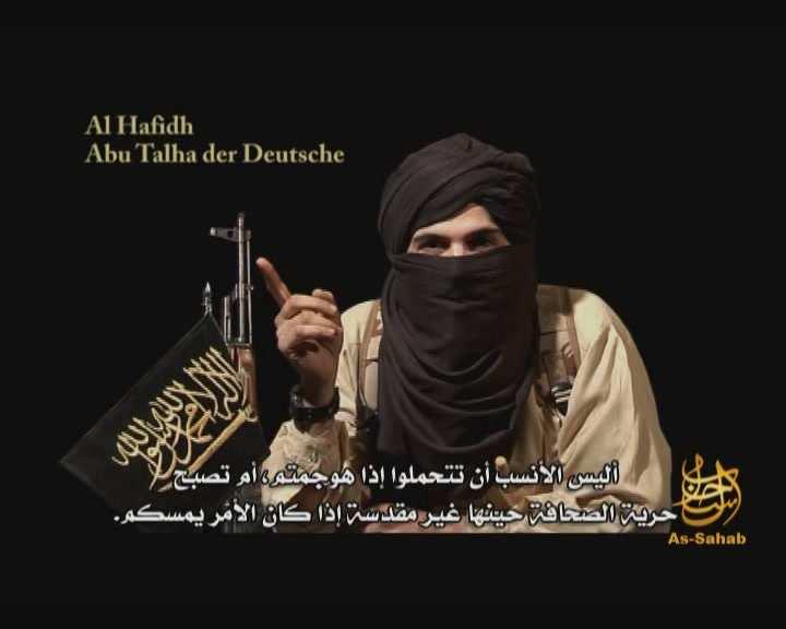 Furthermore, Al-Almani 'announces' the death of Abu Talha the German, who led the break-in to the Bagram Base in Afghanistan with 20 operatives from Al-Qaeda, the Islamic Movement of Uzbekistan and