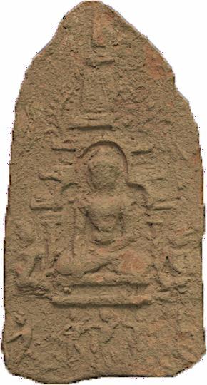 Buddha Triad (type 4a) showing the daughters of Mara below the double lotus