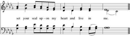 Refrain (sung in harmony): Psalm 45:10-17 Setting: Michel Guimant Refrain is sung by the choir and repeated by the assembly. Choir and assembly sing alternating verses.
