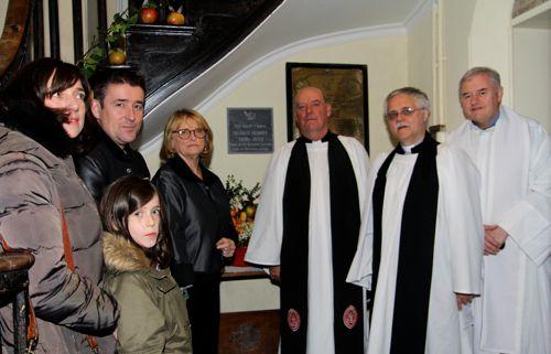Cross Church, Killiskey, last night, Sunday 13 October, for the dedication of a plaque in memory of the celebrated poet.