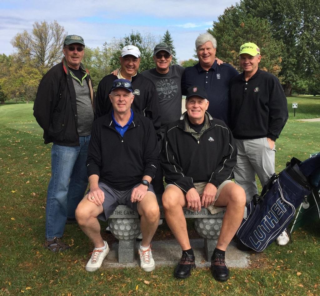 A golf outing was held all afternoon on October 5 in mild to rainy conditions.