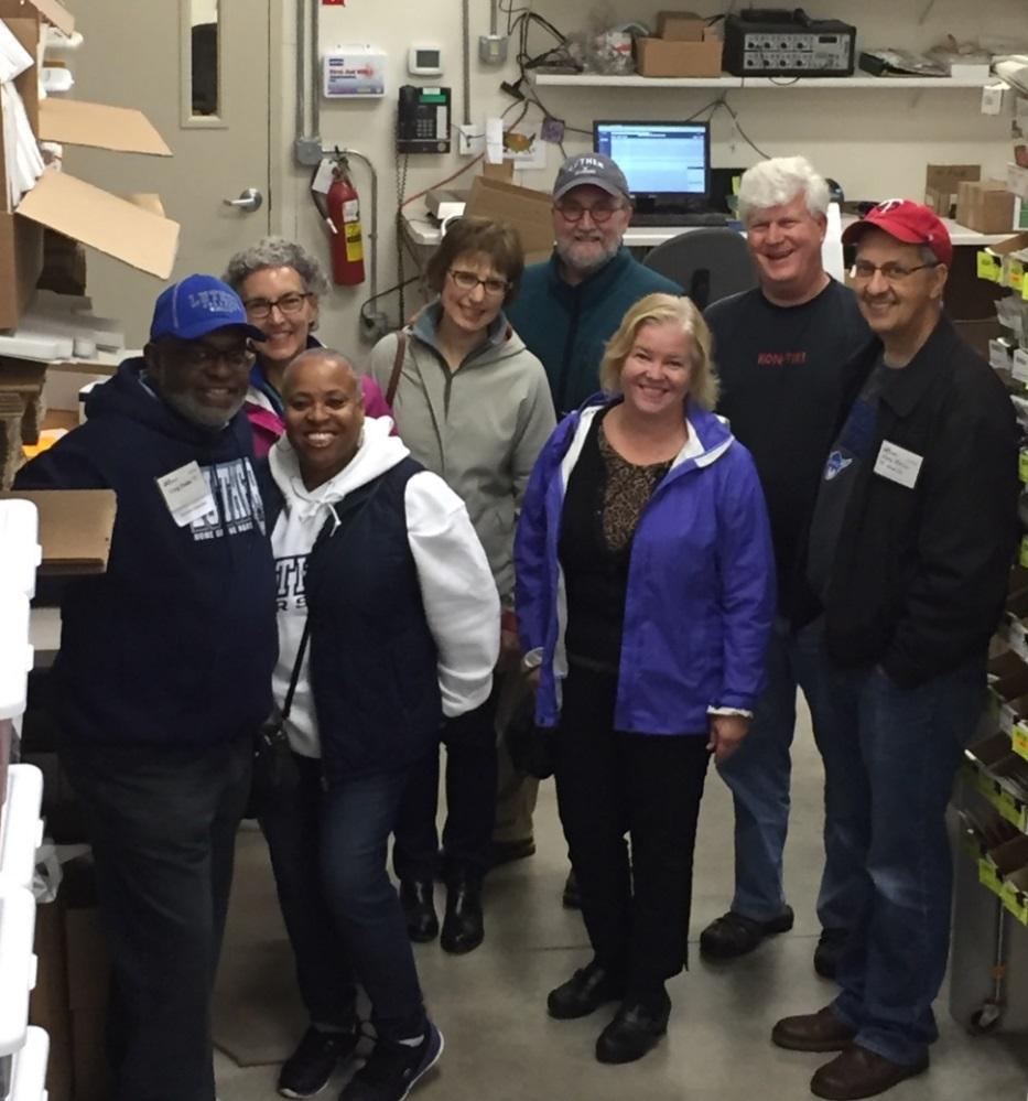 Monson, Elaine (Ottmers) Hill, Glen Monson ( 78), Vickie Fields The group toured the guest center, headquarters and