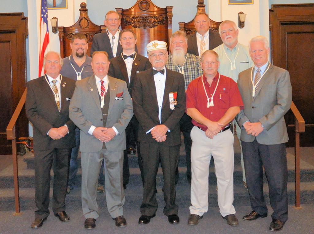 The Donald Saidla 33 rd Class October 21, 2017 Front Row. Lt-rt: Anson Jaynes, Dale Kramer, Donald Saidla, Lyle Vogler, and Glenn Miller. Middle Row.