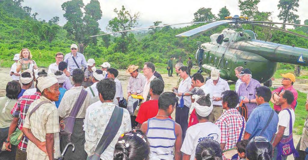 At the Maungtaw District General Administration Department, they also met with relatives of victims of the Rakhine, Mro, Thet and Daing Net ethnic villagers and Hindu villagers who were killed by