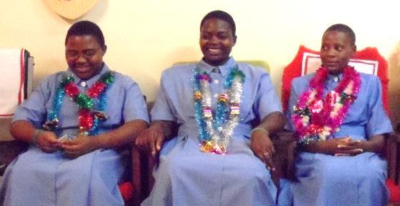 Novices Theresia and Deresia were sent to Uwemba community, Nov. Claudia to Mjimwema community and Nov.