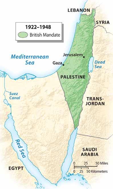 Palestine (Britain) British Mandate 1922-1948 Zionism Law of Return Jews immigrated after 1922 Both Jews &