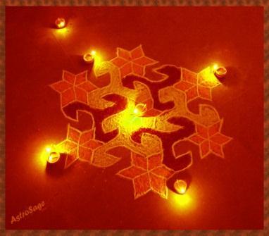 The Sanskrit translation of Deepavali means row of lights.