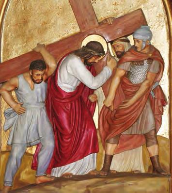 The Fifth Station Embrace the Cross The mob feared that Jesus might die of serious wounds before reaching Mount Calvary.