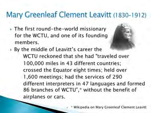 The second is Mary Leavitt.
