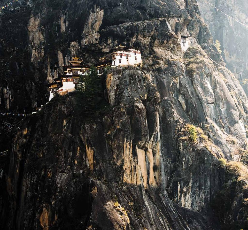 UP AND AWAY THIS PAGE: Taksang Lhakhang or The Tiger's Nest monastery IN THIS MAGICAL HIMALAYAN KINGDOM OF wonders, it was hard to tell if we had saved the best for last.