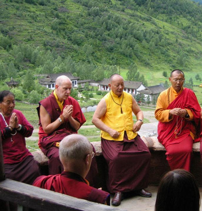 Here is Rinpoche and some of the group