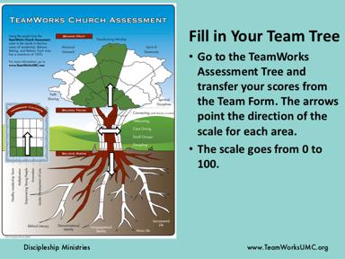 After they have filled out the group score, hand out copies of the Color ILP Assessment Tree to each team. (you can download this from the www.teamworksumc.org site).