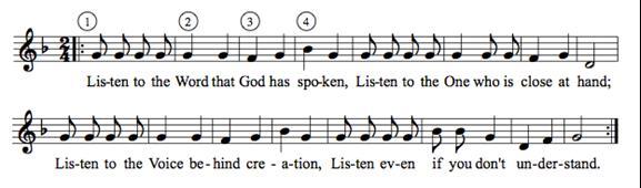 LISTENING FOR GOD S WORD TO US SONG OF ILLUMINATION Listen to the Word Iona Community SCRIPTURE READING Mark 8:34-38, NT p.