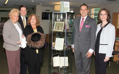 Finally, on March 3, 2017, coinciding with Women s History Month and with the assistance of Farmingdale Public Library Director Debbie Podolski and her staff, a beautiful display case was unveiled.