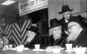 (From right to left) Rabbis Leibel Groner, S.Y. Chazan, S.M.