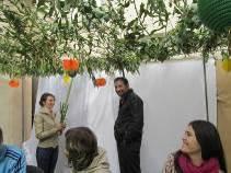 Also this year sukkah is much bigger; everyone could stand in sukkah and say a blessing.