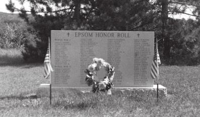 HISTORY OF THE EPSOM HONOR ROLL (How it came to be) In this same year (1954) a fast traveling tropical hurricane struck New Hampshire and the woodconstructed Honor Roll was completely demolished.
