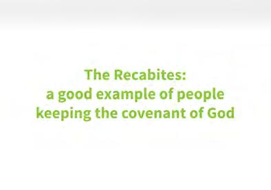 Good Example / Bad Example (35:1-36:32) Chapter 35 is an interesting little interlude where Jeremiah goes and observes a group of people called the Recabites.