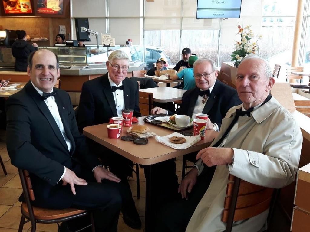A well-deserved treat after the 4 th degree honour guard! (pictured L to R: Scott Harrison, Jude Malone, David Stokes and Ron Milne) Ten things to Fast from in Lent Fast from hurting words.