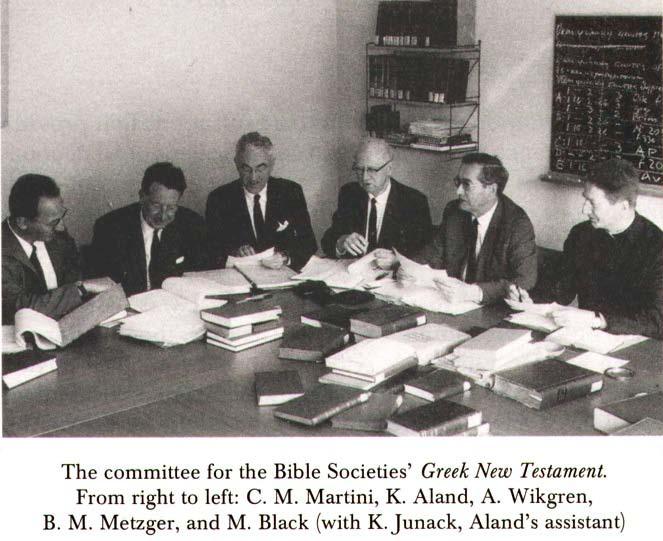 Above on the far right is Father Martini working on the Committee of the Greek New Testament that used for NIV, ESV, NASB, etc. All of those people fabricated changes in the scriptures.