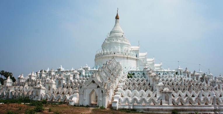 The stone slabs are a stunning sight, each contained within its own stupa and set out in neat lines.
