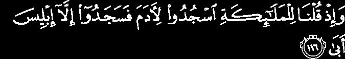 And [mention] when We said to the angels, "Prostrate to Adam," and they prostrated, except Iblees; he refused.
