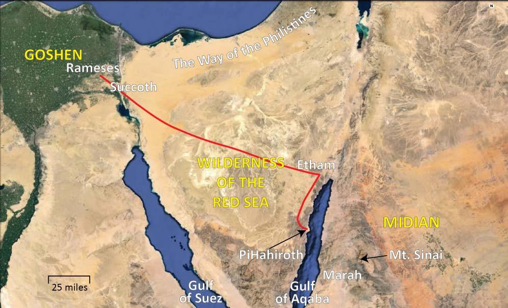 Go in, tell Pharaoh king of Egypt to let the children of Israel go out of his land (Exodus 6:11). It appears that going out of the land meant to go into the wilderness.