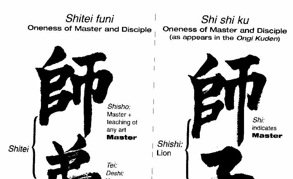 You've all seen this in Art of Living 14. The point being that Nichiren uses, not the characters for Shi Deshi, but Shi Shi, different characters with the same sound.